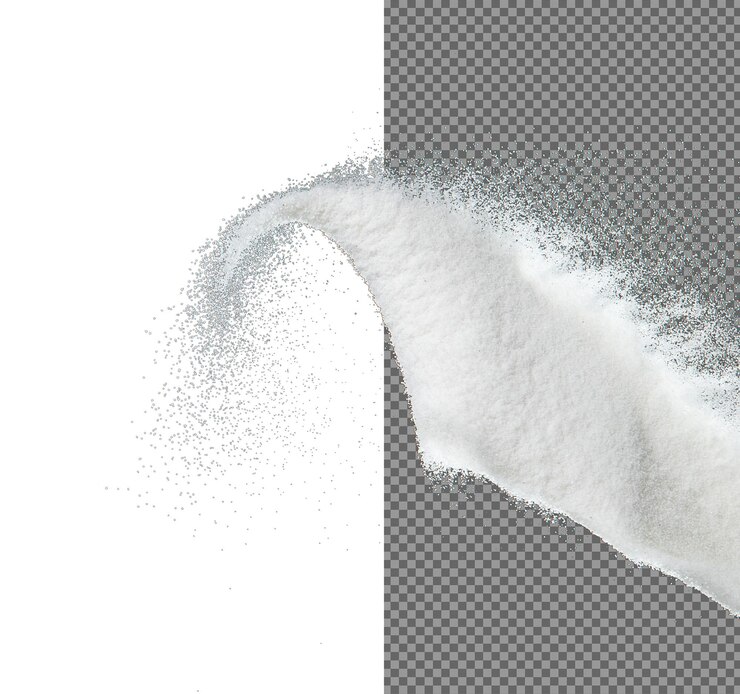 PSD millions d'explosions de sable blanc image photo de la chute de la pluie de neige lourdes tempêtes de neige volant gel tourné sur fond noir recouvrement isolé minuscules sables salés fins comme la science des particules