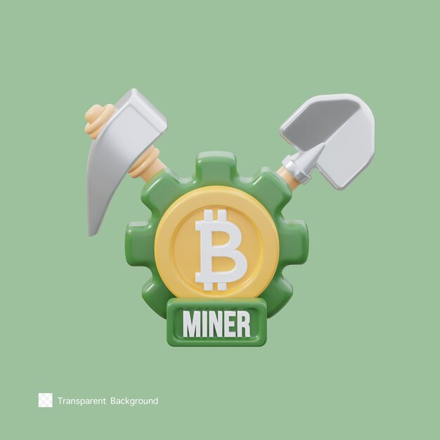 Miner-symbol 3d-darstellung