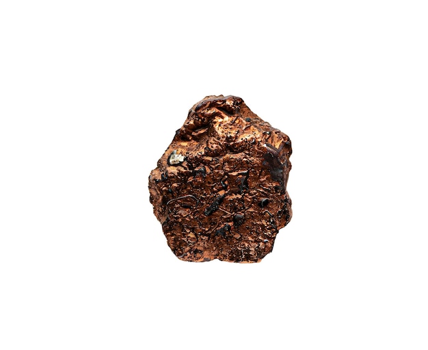 PSD minéral métallique en cuivre sur fond transparent