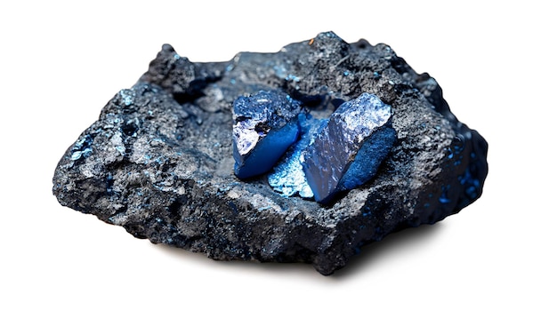 Minério de cobalto puro com fundo transparente