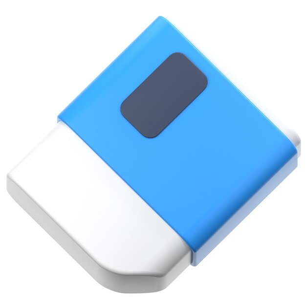 mini borrador 3D Icon Ilustración de estilo bajo poli