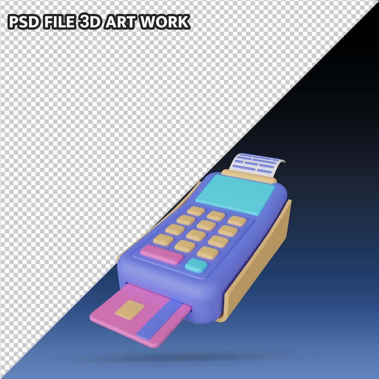 PSD mini cajero automático 3d
