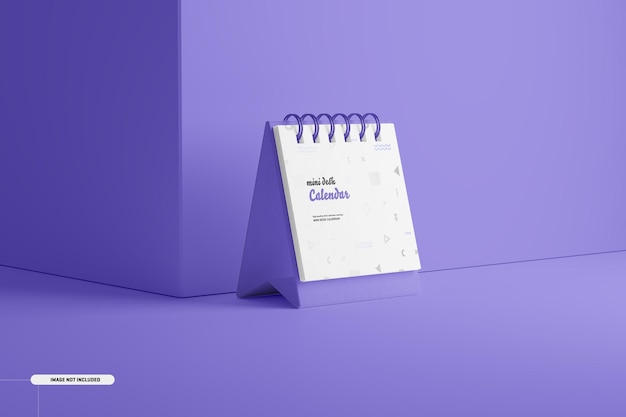 Mini calendario da tavolo mockup