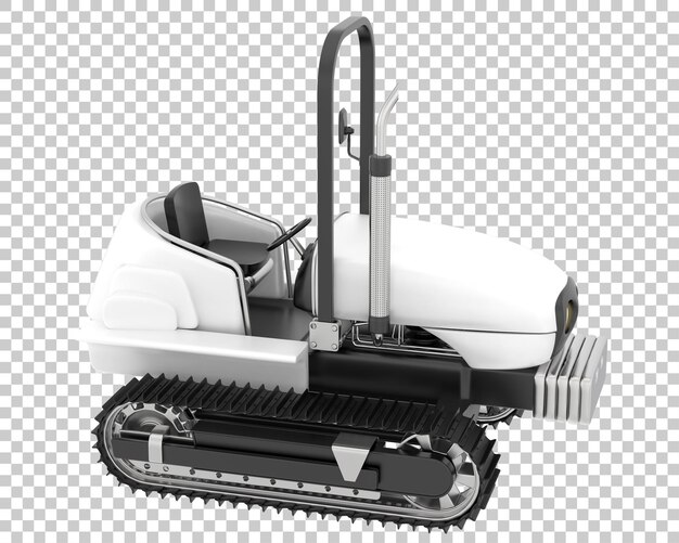 Mini cingolato su sfondo trasparente 3d rendering illustrazione