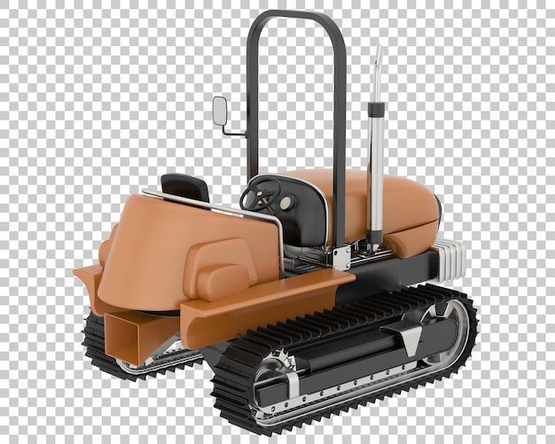 Mini cingolato su sfondo trasparente 3d rendering illustrazione