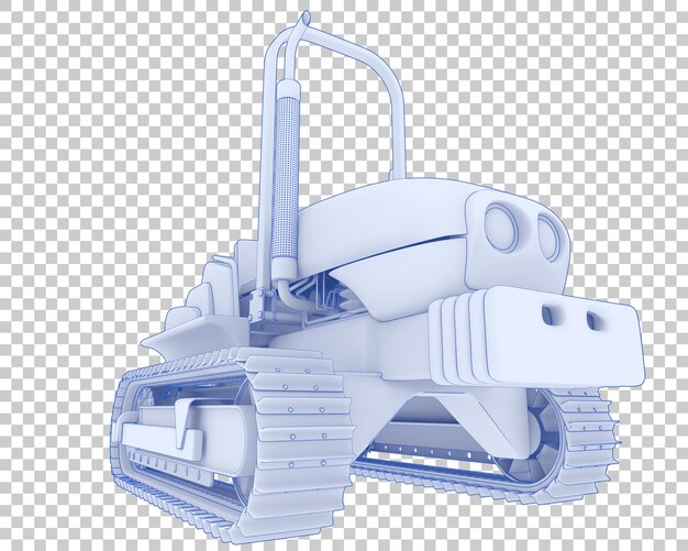 PSD mini-crawler auf transparentem hintergrund 3d-rendering-illustration