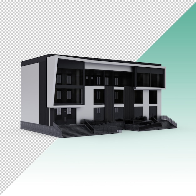 PSD mini edificio de oficinas aislado