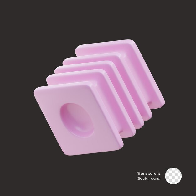 Mini icone 3D cuboidali