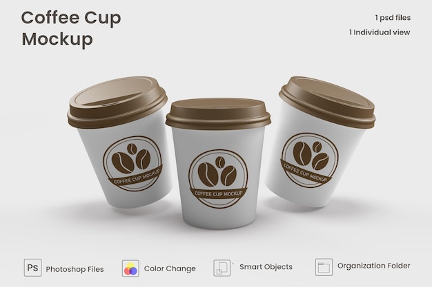 Mini maquetas de taza de café Premium Psd