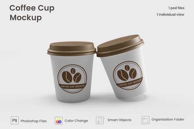 Mini maquetas de taza de café Premium Psd