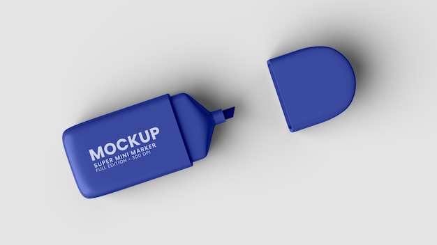 Mini mockup de marcador con color de fondo cambiable