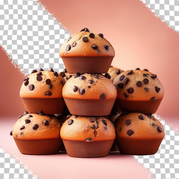 PSD mini muffins em um fundo transparente