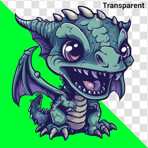 PSD mini obra de arte del personaje del dragón