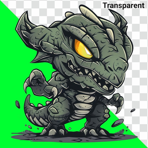 PSD mini obra de arte del personaje del dragón