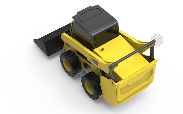 Mini véhicule d'équipement lourd jaune JCB tracteur excavatrice