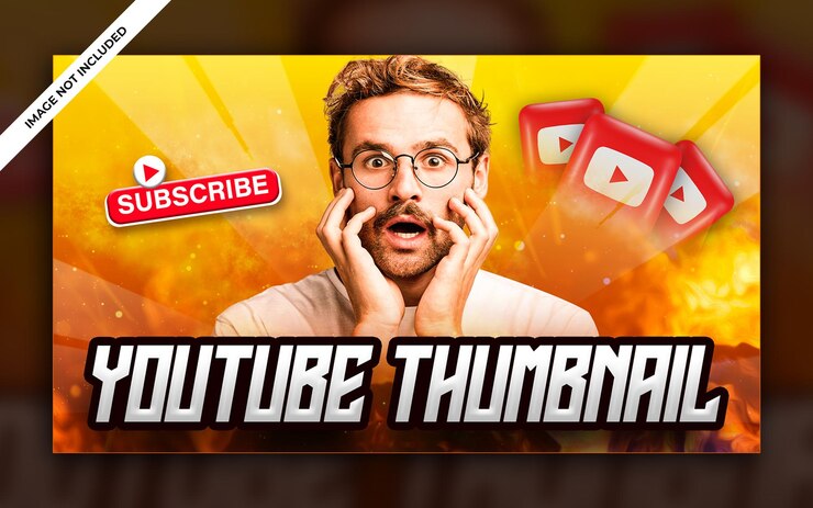 PSD miniatura del canal de youtube y banner web premium psd