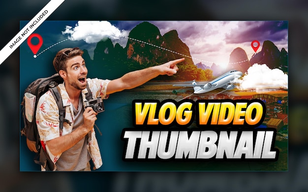 miniatura del canal de youtube y banner web PSD Premium