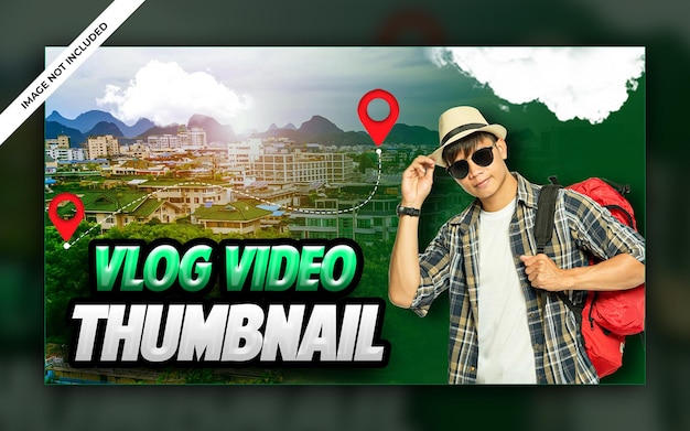 miniatura del canal de youtube y banner web PSD Premium