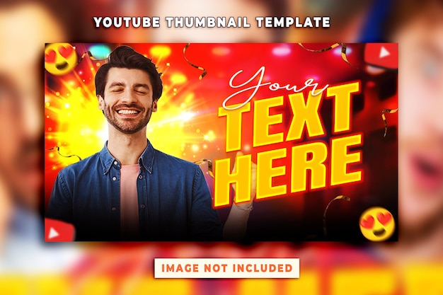 miniatura del canal de youtube y banner web PSD Premium