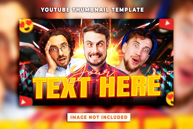 miniatura del canal de youtube y banner web PSD Premium