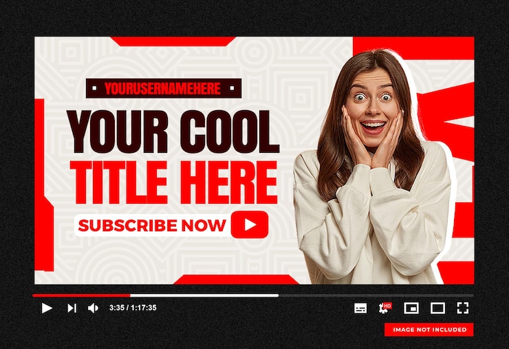 PSD miniatura del canal de youtube y banner web