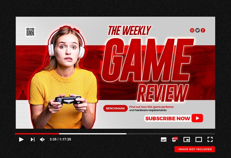 PSD miniatura del canal de youtube y banner web