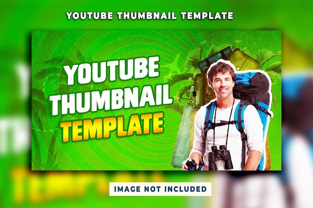 Miniatura del canal de Youtube Treveling Miniatura de YouTube Diseño premium psd