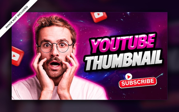 PSD miniatura de vídeo do canal do youtube vídeo banner web modelo psd premium