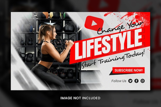 Miniatura di youtube del banner della palestra fitness