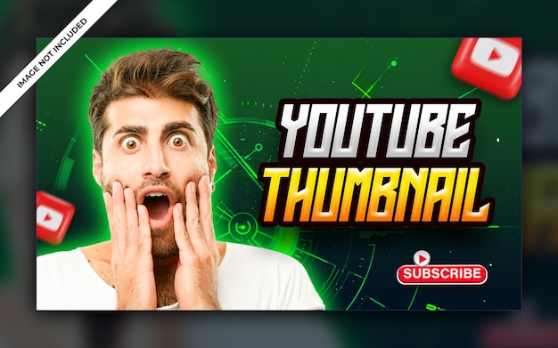 Miniatura do canal do YouTube e banner da web premium psd