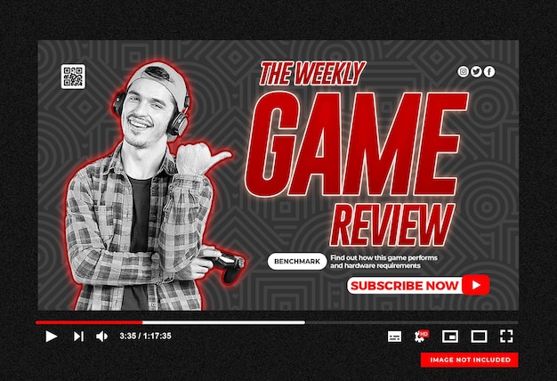 miniatura do canal do youtube e banner da web