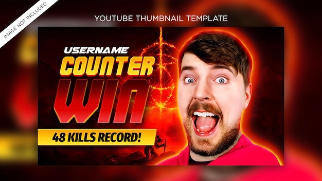 miniatura do canal do youtube PSD Premium