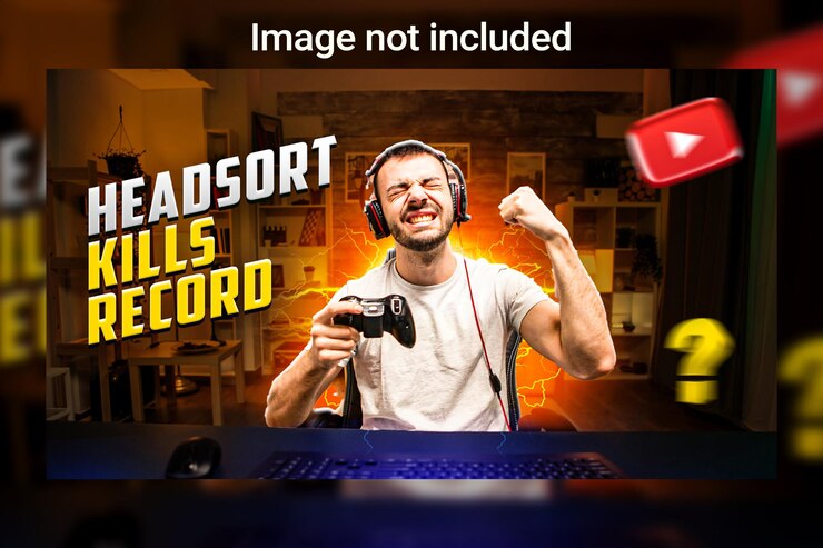 Miniatura gratuita de video de PSD de YouTube o plantilla de banner web Miniatura de juego