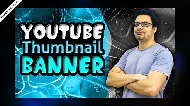 Miniatura de revisión de video del canal de YouTube o plantilla de banner web