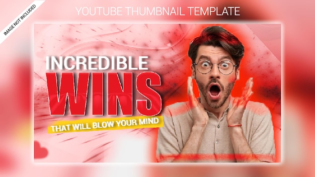 PSD miniatura de vídeo del canal de youtube y banner web premium psd