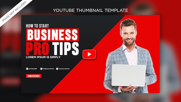 miniatura de video de youtube y banner web nuevo diseño 2022 PSD Premium