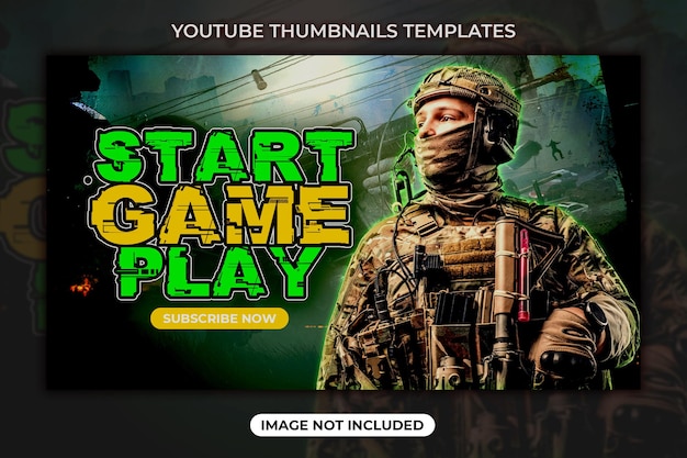 Miniatura de vídeo de Youtube o diseño de plantilla de banner web