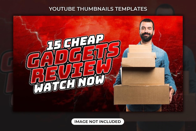 Miniatura de vídeo de Youtube o diseño de plantilla de banner web