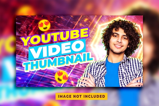 Miniatura de video de Youtube o plantilla de banner web PSD