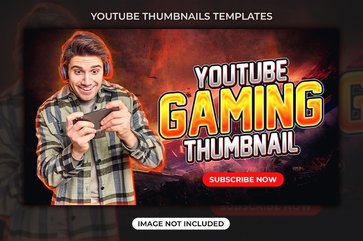 PSD miniatura de vídeo de youtube y plantilla de banner web miniatura de juego