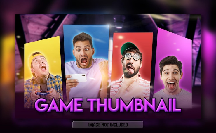 PSD miniatura de youtube del video de la portada del juego o portada de la transmisión en vivo