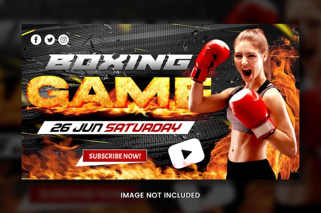 Miniaturas de youtube de combate de boxeo