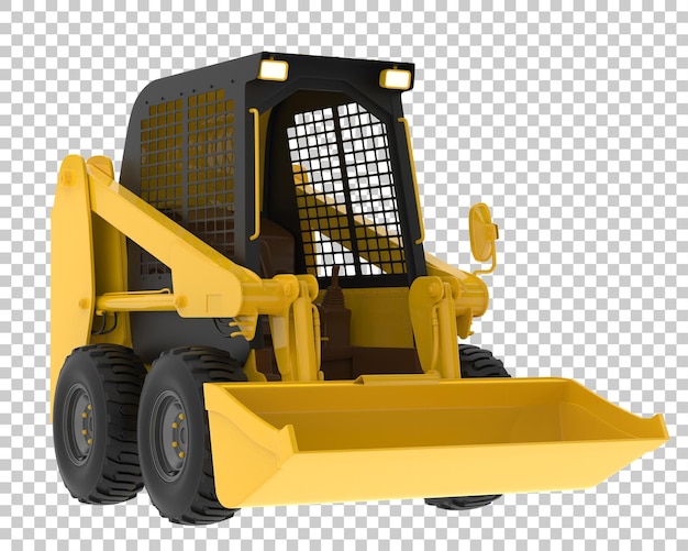 Minicargador sobre fondo transparente Ilustración de renderizado 3d