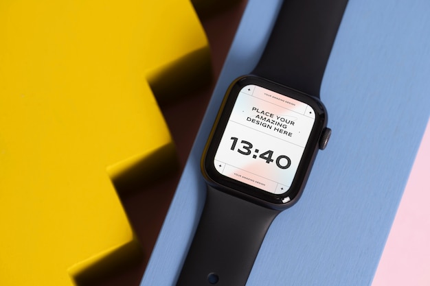 minimal device mockup with soft monochrome color
