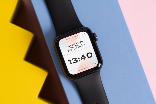 minimal device mockup with soft monochrome color