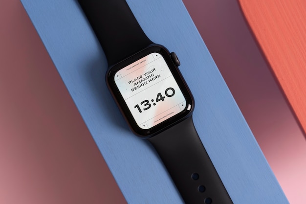 minimal device mockup with soft monochrome color