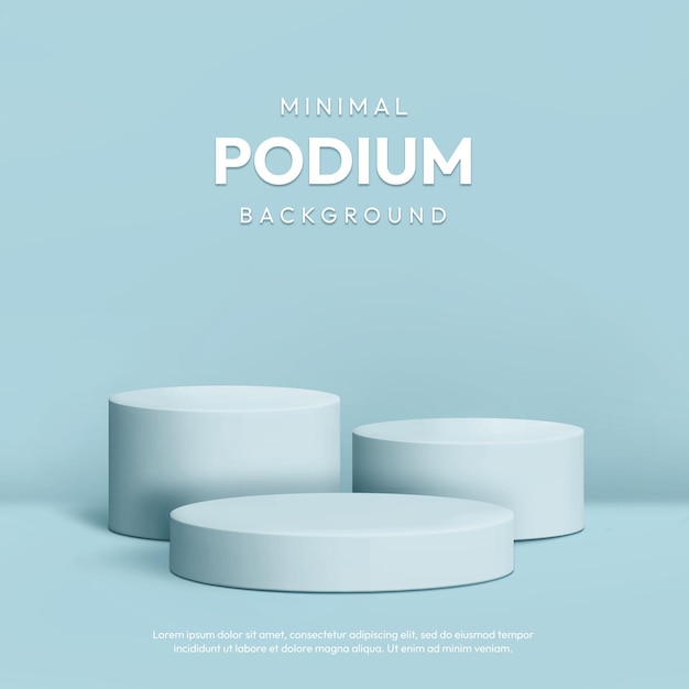 Minimal Podium Baby blau 3D realistischer Hintergrund Podium Produkt-Display-Platz