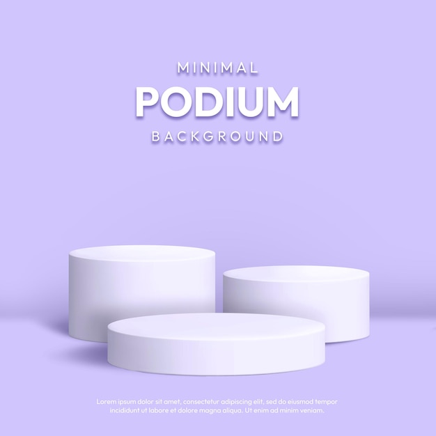 Minimal Podium Lila 3D realistischer Hintergrund Podium Produkt-Display-Platz