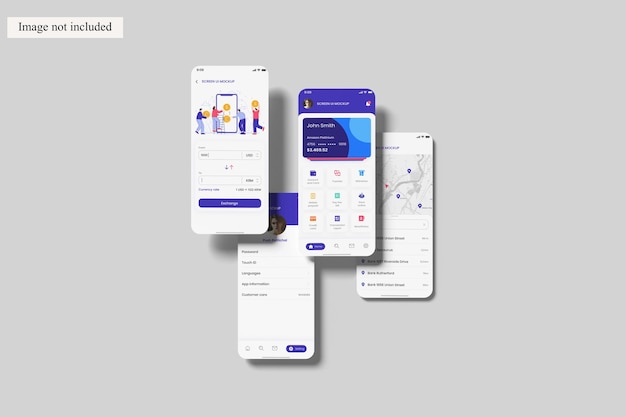 minimal screen ui app mockup for showcasing your design to clients