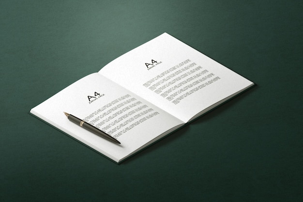 Minimal Single Hardcover mit offenem Buchmodell